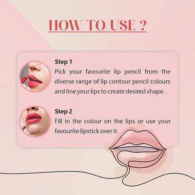 Matt Look Colorite Lip Contour, Lighweight Application, Elegant Nude-21 0.9 gm - Lip Liners