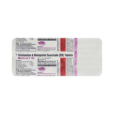 Metfirst T 25mg Tablet 10'S - Hypertension-Ang