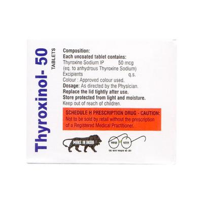 THYROXINOL 50 Tablet 120's - Hypothyroidism