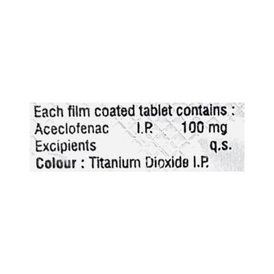 Acenac 100mg Tablet 10'S - Pain relief-Nsa