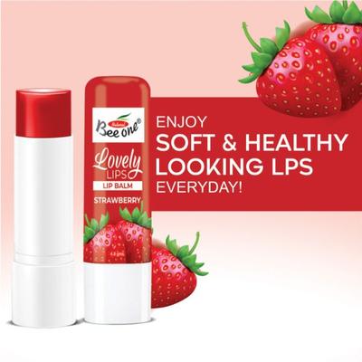 BEE ONE Lovely Lips Strawberry Lip Balm 4.8 gm - Lip Balms