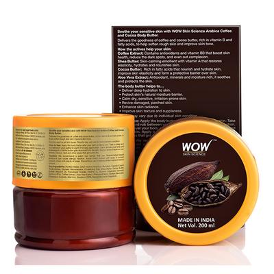 WOW Skin Science Arabica Coffee and Cocoa Body Butter 200 ml - Lotions & Creams