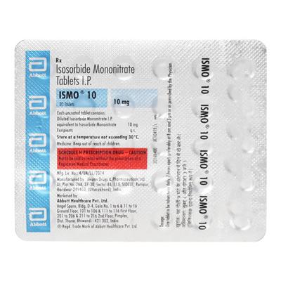 Ismo 10mg Tablet 30'S - Angina