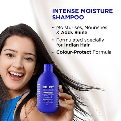 Bblunt Intense Moisture Shampoo with Jojoba and Vitamin E Deeply Nourishes & Adds Shine 300ml - Shampoos