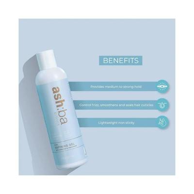 Ashba Botanics Curl Defining Gel for Long Lasting Natural Curls - Non-Sticky & Lightweight 237 ml - Hair Gels & Waxes