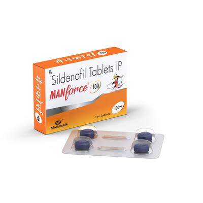 Manforce 100mg Tablet 4'S - Impotence/Erectile Dysfunction (Ed)