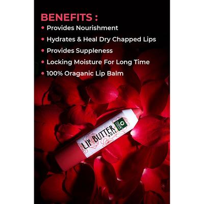 Organic Harvest Lip Butter Rose with Moisturizing Lips 4gm - Lip Balms