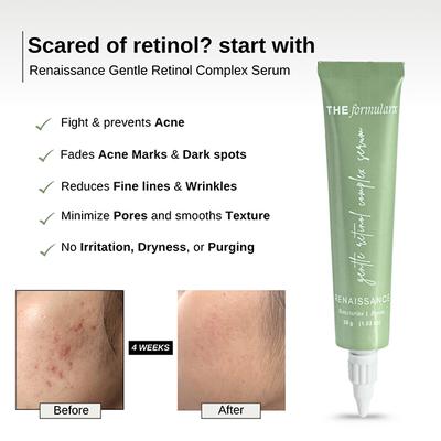 The Formularx Gentle Retinol Night Serum for Acne, Dark Spots, Enlarged Pores & Anti-Aging 30 gm - Face Serum