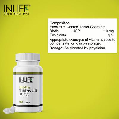 Inlife Biotin 10000 mcg Tablets 60's - Hair & Skin