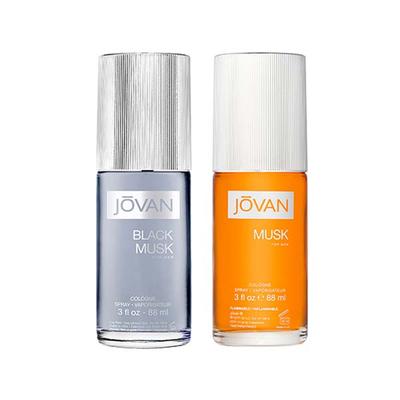 Jovan Black Musk 88ml + Musk 88ml Eau de Cologne Set 2's - Men Perfumes (Edt/Edp)