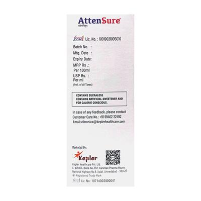 ATTENSURE No Added Sugar Peppermint Flavour Syrup 100ml - Hypnosis-Hyp