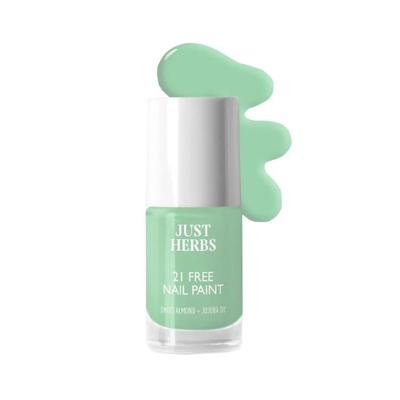 Just Herbs Nail Polish 21 Chemical Free Formula, Quick Dry, Glossy, Mint Green 6 ml - Nail Polish