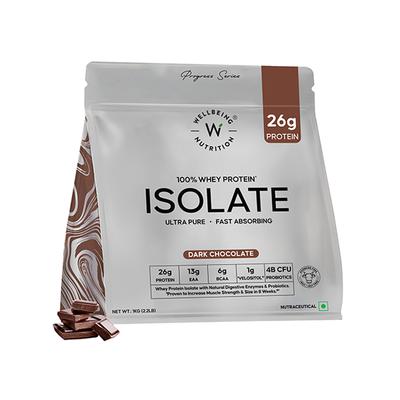 Wellbeing Nutrition 100% Whey Protein Isolate - Dark Chocolate 1 Kg - Nutritional Supplements