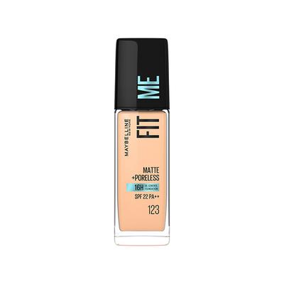 Maybelline New York Fit Me Matte + Poreless Liquid Foundation - 123 Soft Nude 30 ml - Foundation