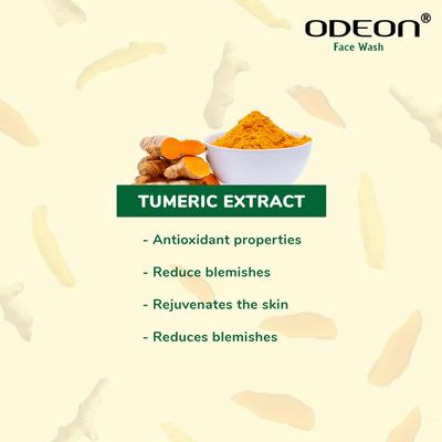 Odeon Face Wash Turmeric + Lemon + Papaya + Neem X 4Pcs 200 ml - Face Wash & Cleansers