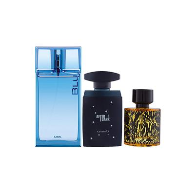 Ajmal Blu Perfume & Maryaj After Dark & Maryaj Wild Stripes EDP 1's - Men Perfumes (Edt/Edp)