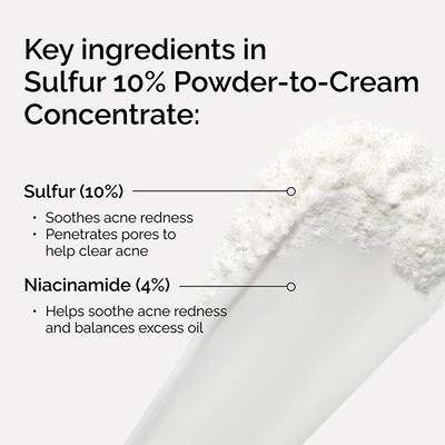 The Ordinary Sulfur 10% Powder-To-Cream Concentrate 5 gm - Face Creams