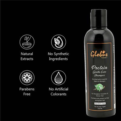 Globus Naturals Protein Gentle Care Hair Growth Shampoo Enriched 250 ml - Shampoos