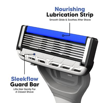 Letsshave Pro 6 Portable Kit (Razor + Shave Gel + After Shave Balm+Travel Pouch + Razor Travel Cap) 1's - Razors & Cartridges