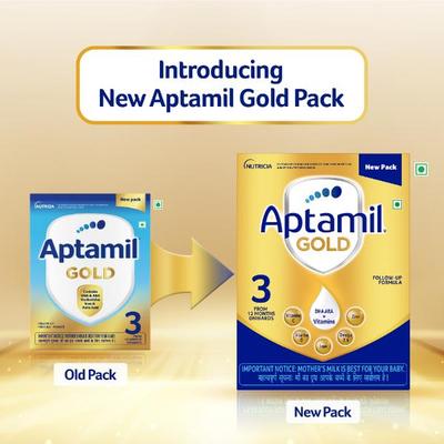 Aptamil Gold Infant Formula Stage 3 Powder (After 12 months) 400 gm - Baby And Infant Supplements