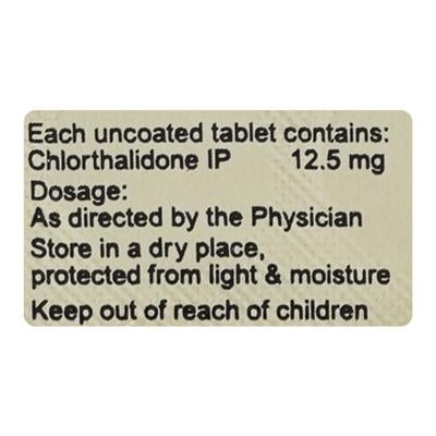 CTD 12.5mg Tablet 15'S - Hypertension-Diu