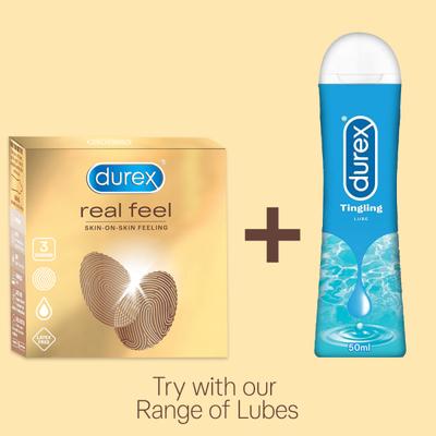 Durex Condoms - Real Feel 3's - Plain/Flavoured Condoms