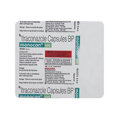 MONOCAN 100mg Capsule 10's - Fungal Infections-Anf