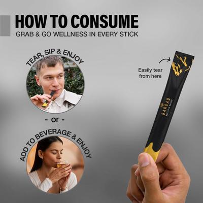 Bargad Himalayan Shilajit Honey Sticks - Caramel Flavour 7's - Speciality Medicines