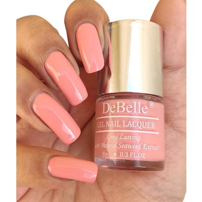 DeBelle Gel Nail Lacquer Apricot Dew Pastel Pink Nail Polish 8 ml - Nail Polish