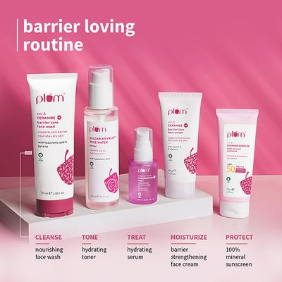 Plum Oat & 1% Ceramide Barrier Care Face Wash Hydrates & Nourishes Skin Non-drying 100 ml - Face Wash & Cleansers