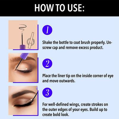 Blue Heaven One Stroke Liquid Eyeliner Jet Black 3.5 ml - Eyeliners