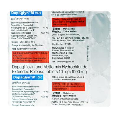 DAPAGLYN M 1000 Tablet 15's - Diabetes-Ant