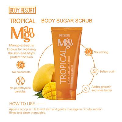MADES Body Resort Clear Orange Tube Body Sugar Scrub 250 gm - Scrubs & Exfoliants