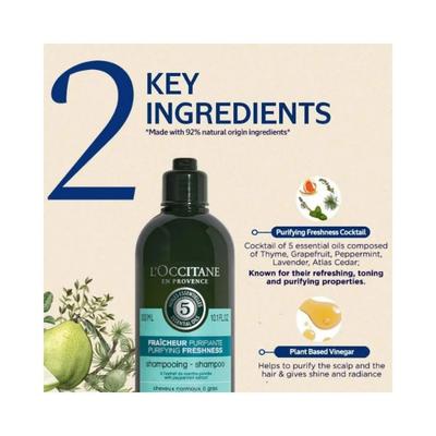 L'Occitane En Provence Fraicheur Purifying Freshness Shampoo 500ml - Shampoos
