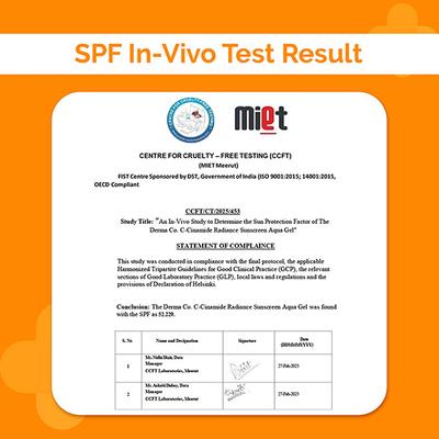 The Derma Co. C-Cinamide Sunscreen Spf 50 Aqua Gel, With Vitamin C & Niacinamide, Pa++++ 50 gm - Face Sunscreen