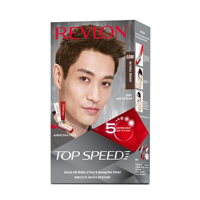 Revlon Top Speed Hair Color For Woman - Natural Brown 60M (with Outrageous Conditioner) 190 ml - Crème