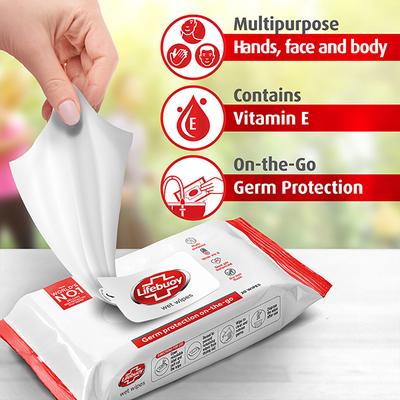 Lifebuoy Wet Wipes Germ Protection On the Go (Pack of 20) 1's - Tissues & Wipes