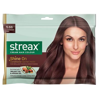Streax Hair Colour - Cinnamon Red (25gm+20ml) 1's - Crème