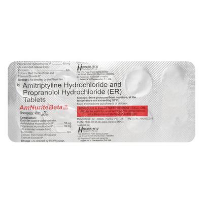 AMNURITE BETA ER 10/40 Tablet 10's - Migraine