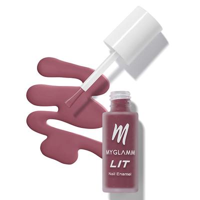 Myglamm Lit Matte Nail Enamel - Finsta 7 ML - Nail Polish