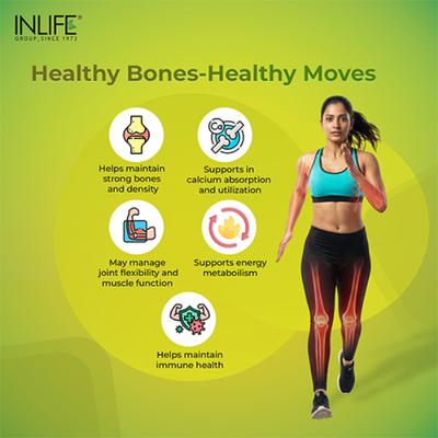 Inlife Calcium, Zinc, Magnesium, Vitamin D2 + K2 Tablet 120's - Calcium And Minerals