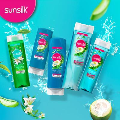 Sunsilk Coconut Water & Aloe Vera Volume Hair Shampoo 195 ml - Shampoos