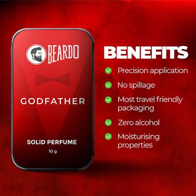 Beardo Godfather Solid Perfume 10 gm - Men Perfumes (Edt/Edp)