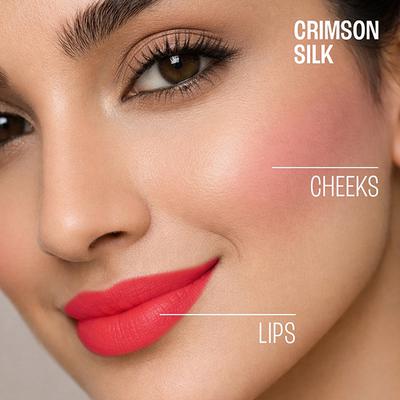 Lakme Double Duty Lip & Cheek Mousse Matte Lipstick & Soft Blush, Crimson Silk, 9gm - Liquid Lipsticks