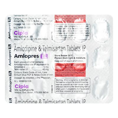 Amlopres TL Tablet 15'S - Hypertension-Ana
