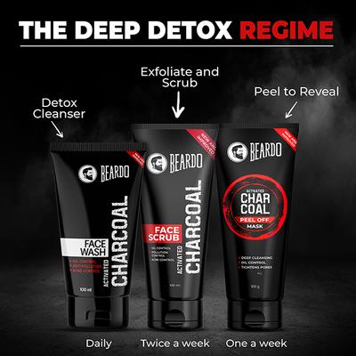 Beardo Face Scrub - Activated Charcoal 100 gm - Face Scrubs