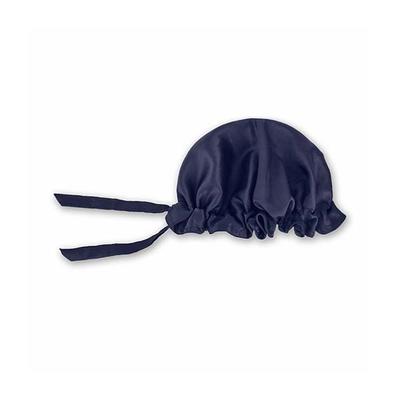 Mueras Silk Satin Hair Bonnet Navy Blue 1's - Hair Clips/Bands
