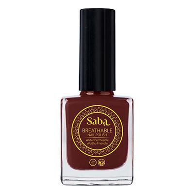 Saba Breathable Long Stay Nail Paint Enriched with Argan Oil Mahogany 12 ml - Nail Polish
