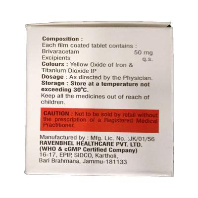 BRITAM 50 Tablet 10's - Epilepsy/Convulsion-Ant