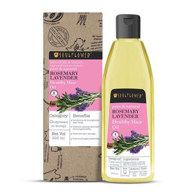 Soulflower Rosemary Lavender Healthy Hair Oil 225 ml - Hair Oils